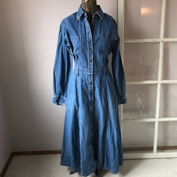 modest denim dress